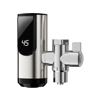 BSJ-06-34インスタント温度ステンレス鋼電気キッチンタップ温冷電気加熱洗面器タップ